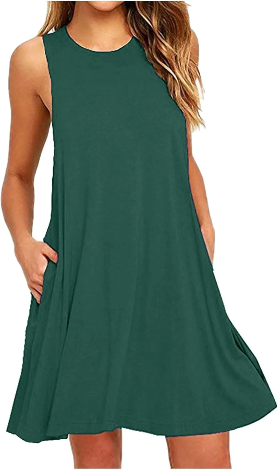 Loose Fit Tank Dresses for Women Summer Sleeveless Beach Dress Cute Mini Sundress 2025 Casual Short Dresses