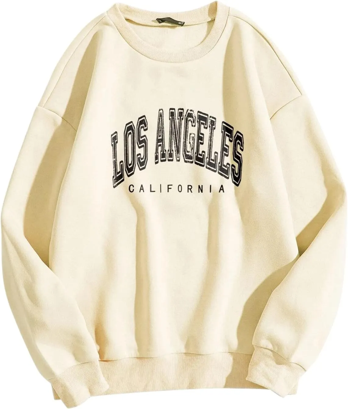 Los Angeles Oversized Sweatshirts for Women Casual Crewneck Long Sleeve Pullover Topss Loose Fit Graphic Sweatshirt
