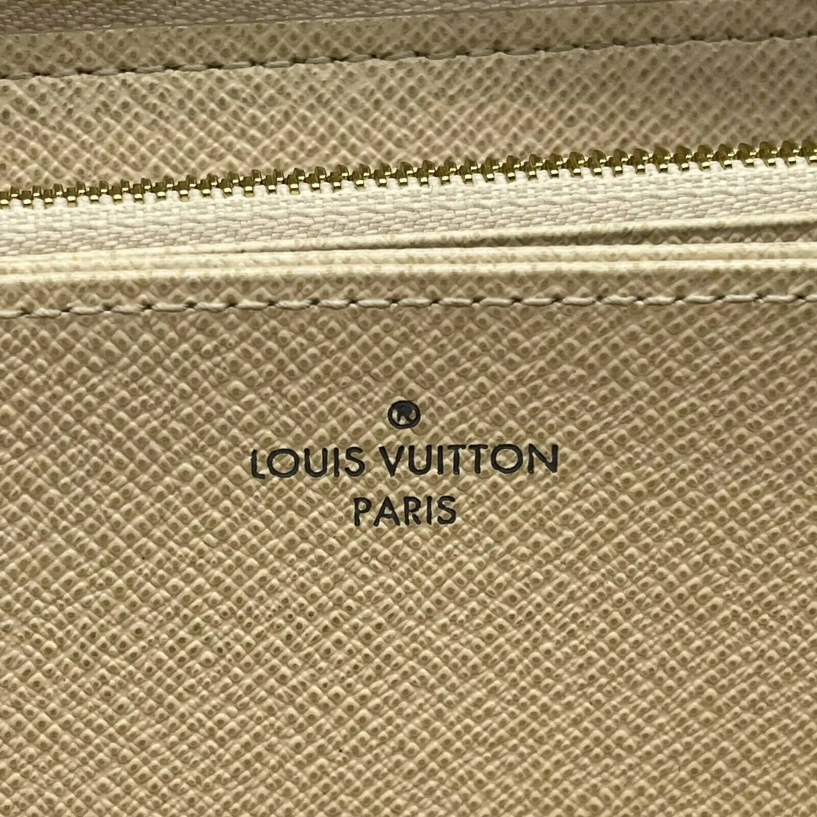 LV Louis Vuitton - Zippy Wallet - Canvas / Leather - Damier Azur / Gold