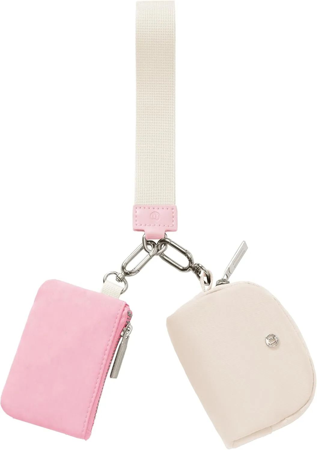 MAMONA Keychain Wallet - Mini Zip Around Wristlet Wallets with Detachable Dual Pouch - Ideal Portable Coin Purse for Women and Men