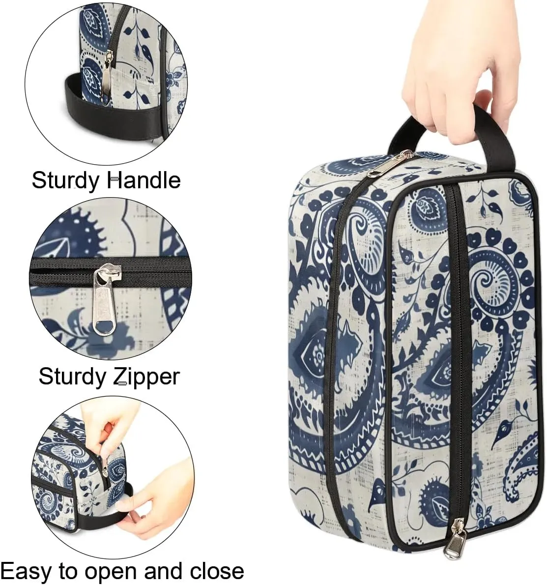 Mandala Boho Makeup Bag Travel Toiletry Bag for Women, Girls Kids Toiletry Bag Cosmetic Waterproof Small Easy-carry