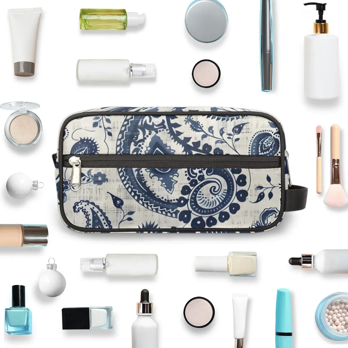 Mandala Boho Makeup Bag Travel Toiletry Bag for Women, Girls Kids Toiletry Bag Cosmetic Waterproof Small Easy-carry