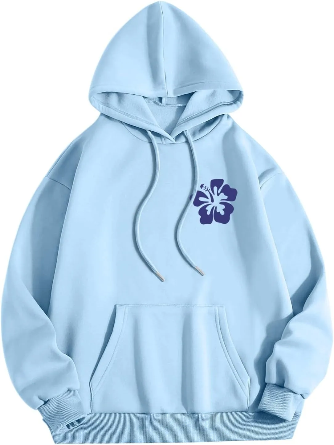 Meet Me At The Ocean Hoodies For Women Long Sleeve Hooded Sweatshirts With Pocket Drawstring Pullover Top Fall, Large