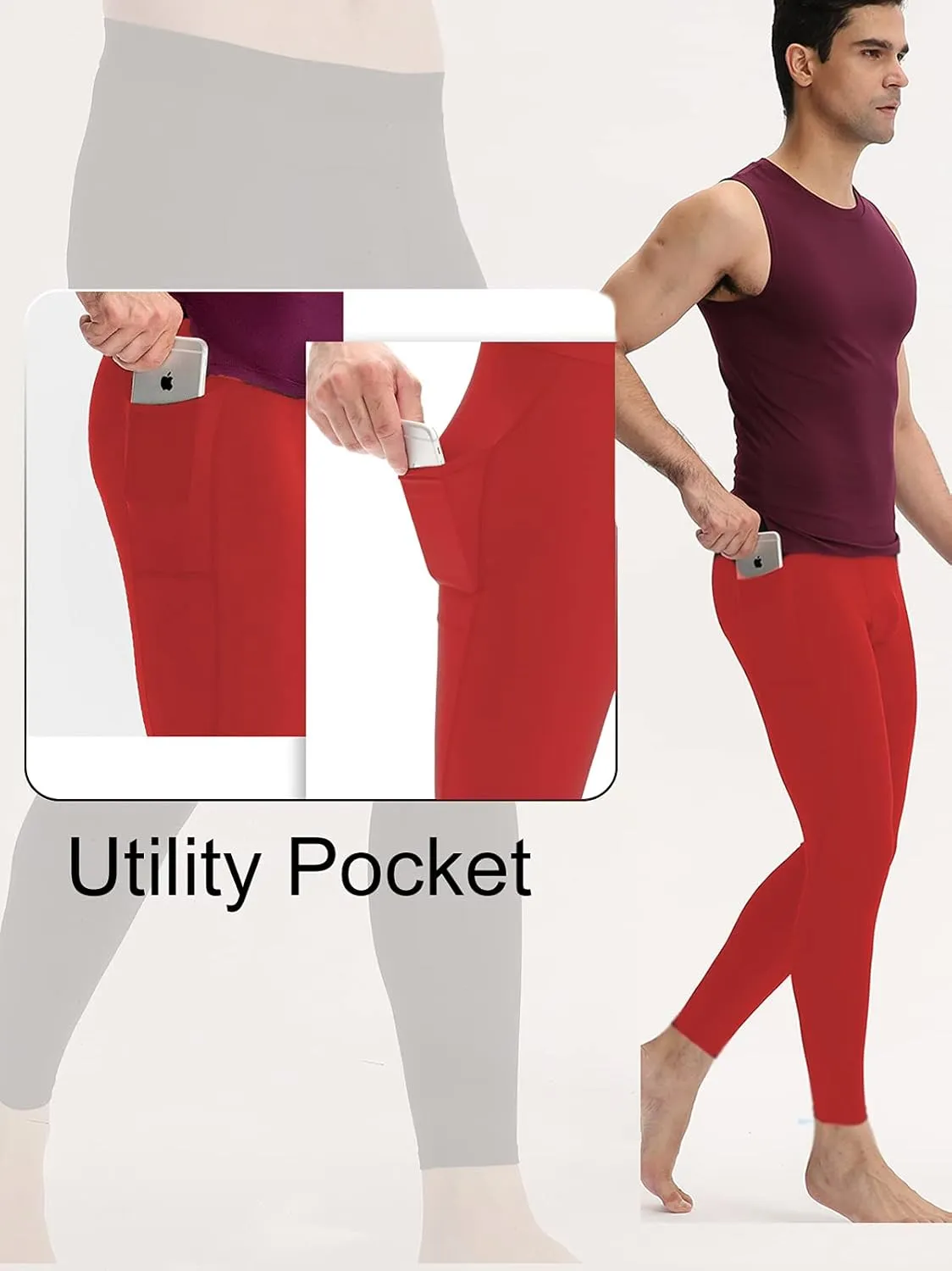 Men Compression Pants Leggings Dry Cool Sports Baselayer Running Workout Active Gym Tights Basketball