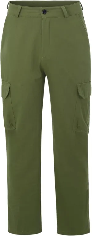 Mens Big and Tall Flat Front Work Office Pants Trousers Fast Dry Stretch Cargo Pants with Pockers Golf Sweatpants