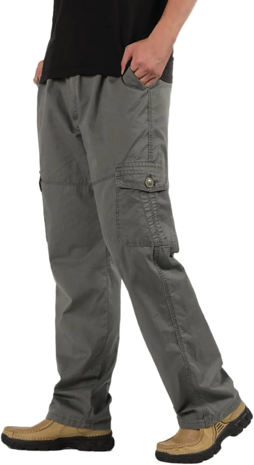 Men's Cargo Sweatpants Sweatpants for Men Men's Active Basic Jogger Fleece Joggers Pants Men Outdoor Pocket Drawstring