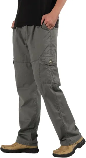 Men's Cargo Sweatpants Sweatpants for Men Men's Active Basic Jogger Fleece Joggers Pants Men Outdoor Pocket Drawstring
