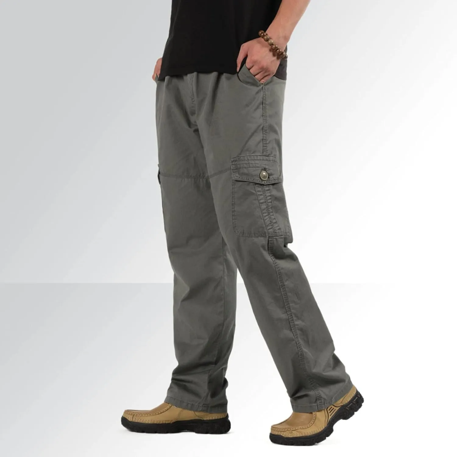 Men's Cargo Sweatpants Sweatpants for Men Men's Active Basic Jogger Fleece Joggers Pants Men Outdoor Pocket Drawstring
