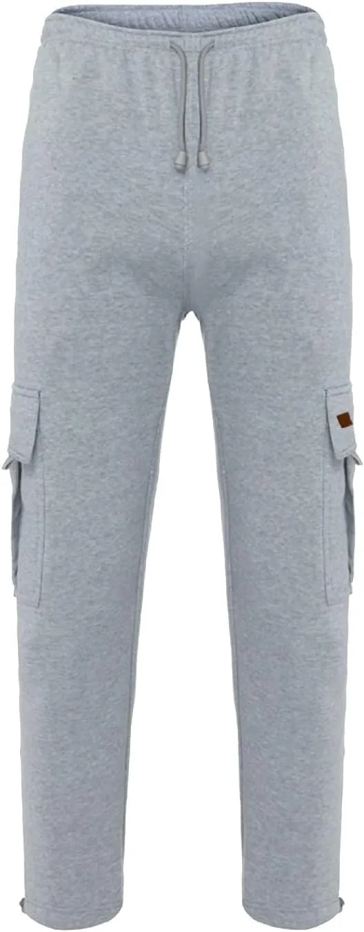 Men's Casual Cargo Pants Hiking Pants Elastic Waist Drawstring Stretch Joggers Sweatpants Athletic Pants Overalls