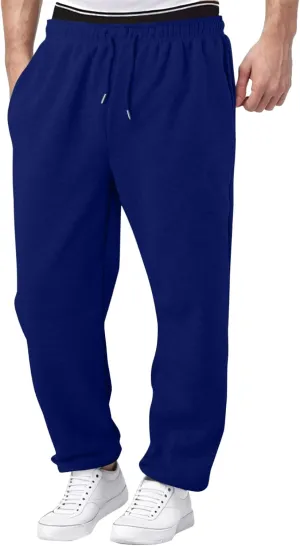 Mens Casual Cotton Sweatpants Stretch Elastic Waist Joggers Athletic Gym Pants Hiking Hunting Work Trousers