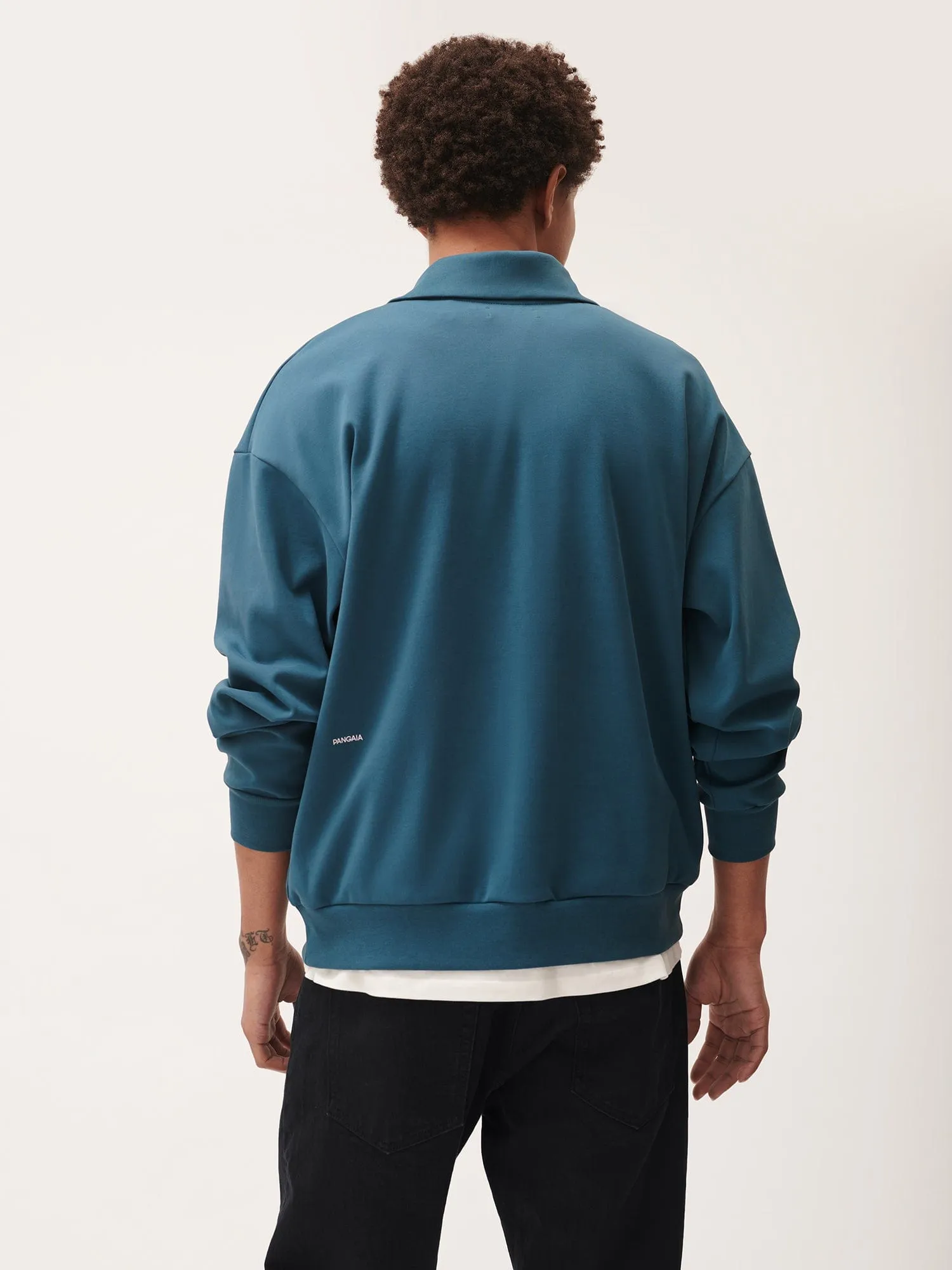 Mens Double Jersey Half Zip Sweatshirtstorm blue