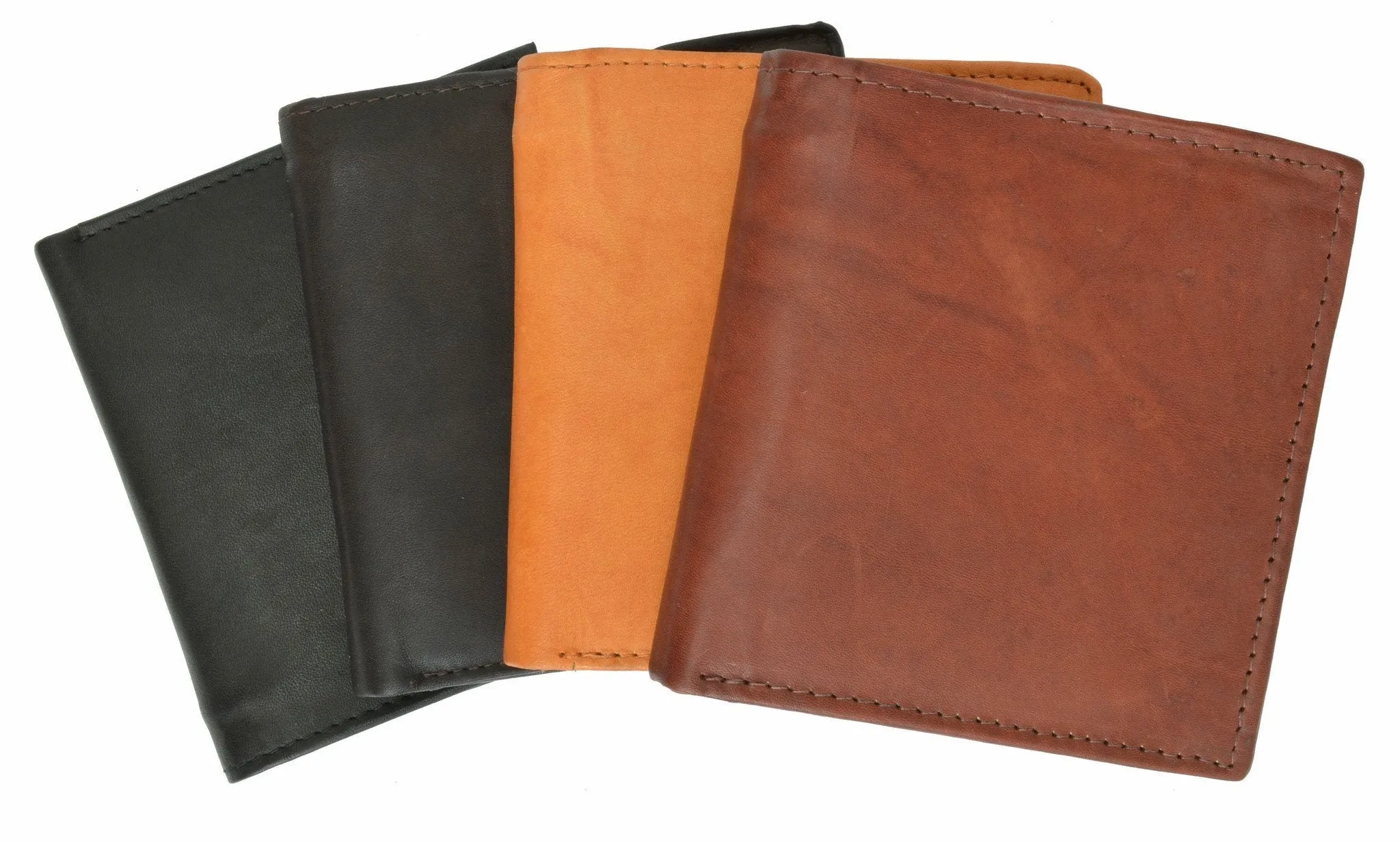 Men's Genuine Leather Bi-Fold Wallet