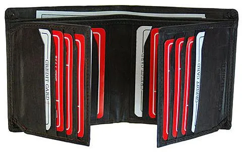 Men's Genuine Leather Bi-Fold Wallet