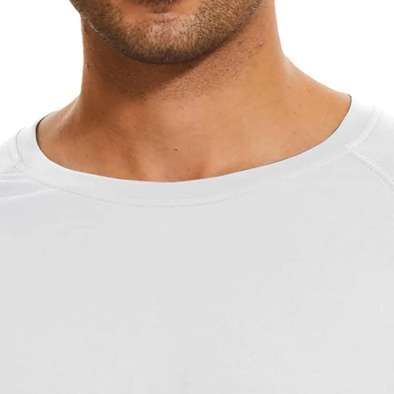 Men's Ice Silk Long Sleeve Shirts Quick Drying Breathable Undershirt Round Neck Sun Protection T-Shirt