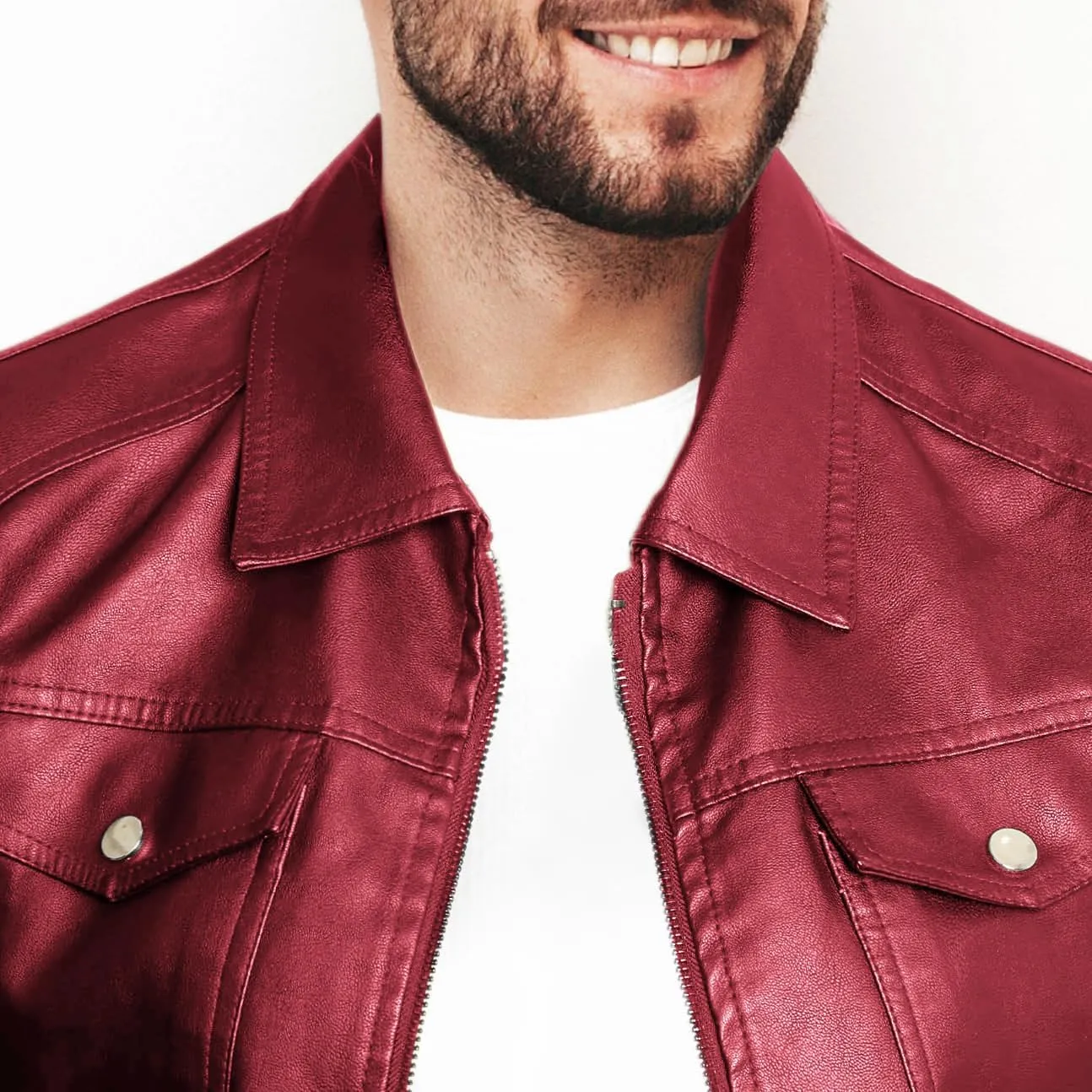 Mens Leather Jackets Casual Faux Leather Motorcycle Jacket Biker Vintage Outwear