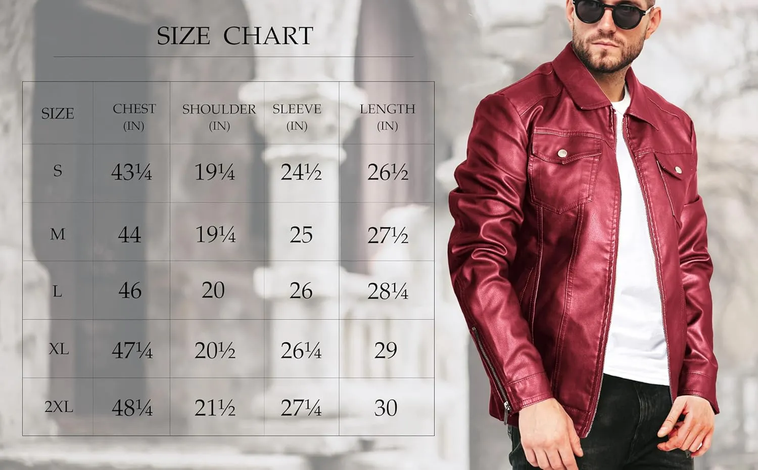 Mens Leather Jackets Casual Faux Leather Motorcycle Jacket Biker Vintage Outwear