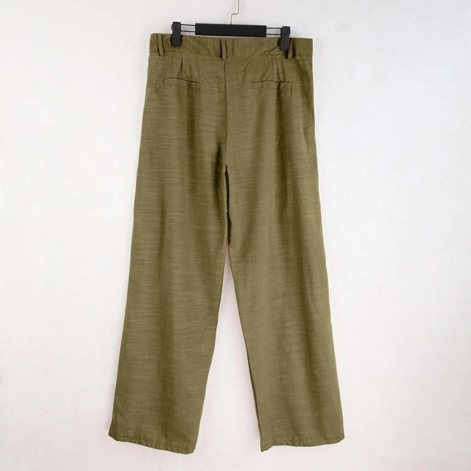 Mens Linen Pants Beach Wedding Formal Dress Pants Casual Summer Lightweight Breathable Wide Leg Trousers