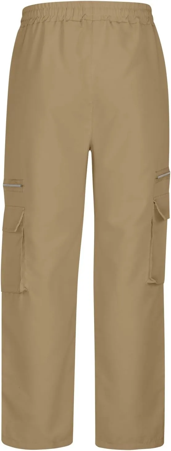 Mens Slim Fit Hiking Cargo Pants Tactical Pants Multiple Pockets Outdoor Straight Leg Trousers Casual Sweatpants