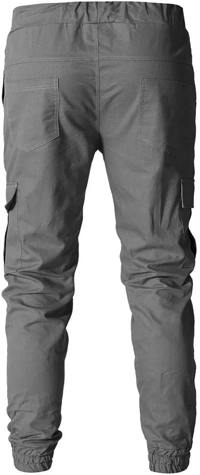 Mens Sweatpants Heavyweight Fleece Cargo Sweatpants Stretch Elastic Running Athletic Sports Pants Casual Straight-Leg