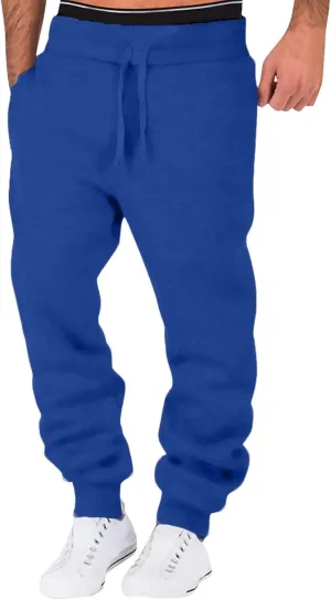 Mens Sweatpants with Pockets Big and Tall Drawstring Pant Mens Cargo Joggers Elastic Waist Slim Fit Punk Cargo Baggy
