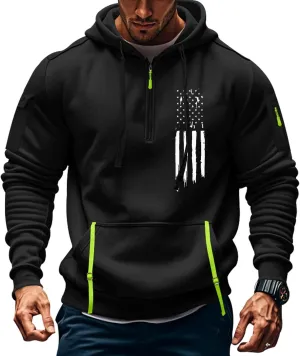 Mens Sweatshirts 1/4 Zip Stylish Lightweight Soft Drawstring Hoodies for Men Comfort Casual Hoodie with Pockets