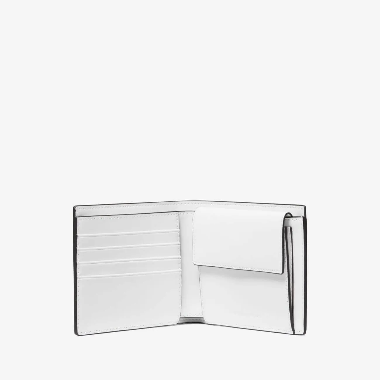 Michael Kors Cooper Logo and Faux Leather Billfold Wallet, white/green