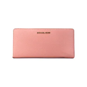 Michael Kors Jet Set Travel Large Primrose Leather Continental Wristlet Wallet