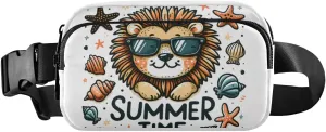 Mini Belt Bag Waist Packs Waist Pouch Crossbody Bags Lion in Sunglasses for Workout Running Travelling Hiking