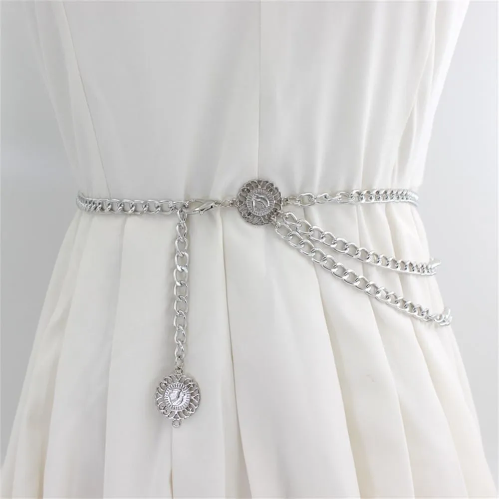 Minimalist Waist Chains for Women Fashion Layered Tassel Chain Belts for Dress Suit Jeans Clothes Accessory Adjustable Bikini Beach Belly Chains Body Jewelry