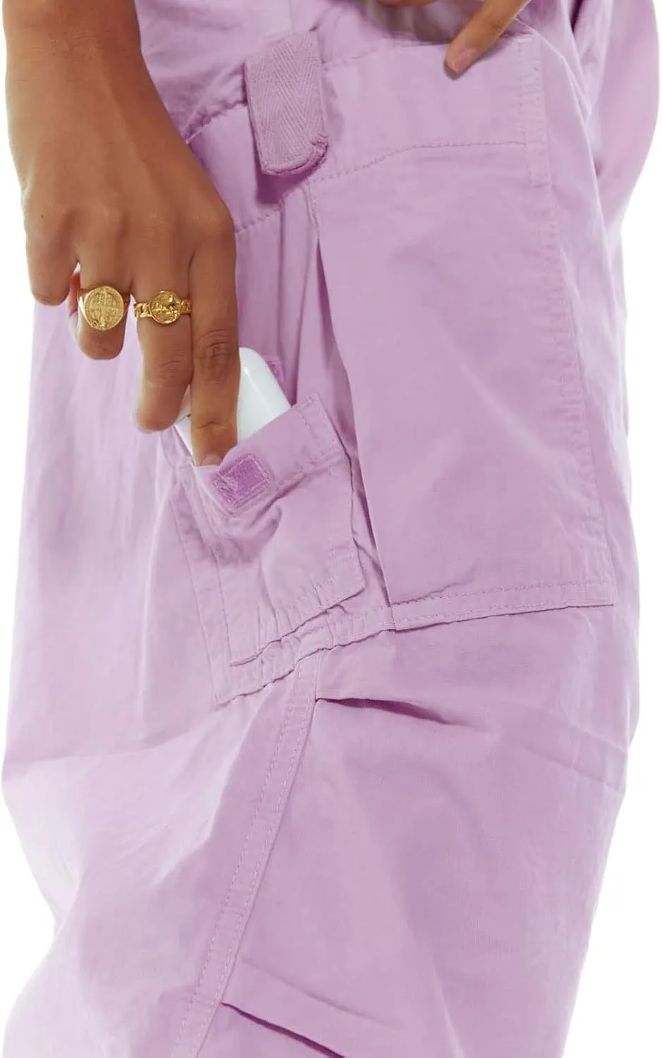 Miyaomn Women's Baggy Low Waist Parachute Cargo Pants Solid Casual Drawstring Adjustable Bottom Joggers Trousers with Pockets