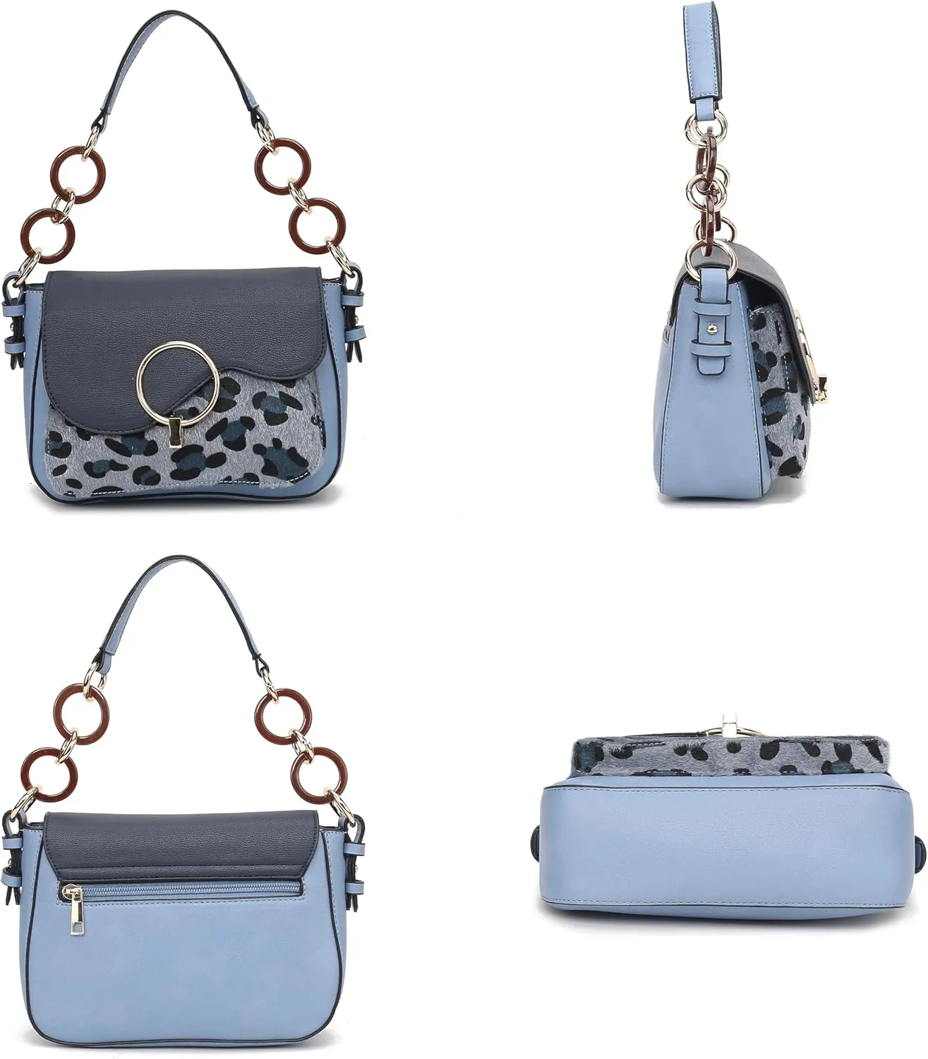 MKF Collection Satchel Bags for Women, Vegan Leather Shoulder bag, Crossbody bag Handbag Purse by Mia K