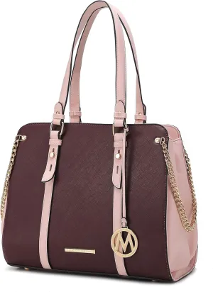 MKF Collection Tote Bag for Women, Vegan Leather Top-Handle Women Handbag Purse By Mia K