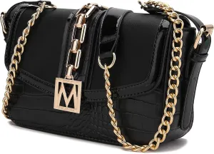 MKF Crossbody Bag for Women  PU Leather Lady Pocketbook Handbag  Side Messenger Purse, Shoulder Chain Strap