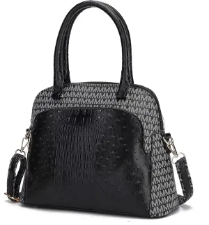 MKF Crossbody Satchel Tote Handbag for Women, Shoulder Bag Strap  PU Leather Pocketbook  Top Handle Woman Purse