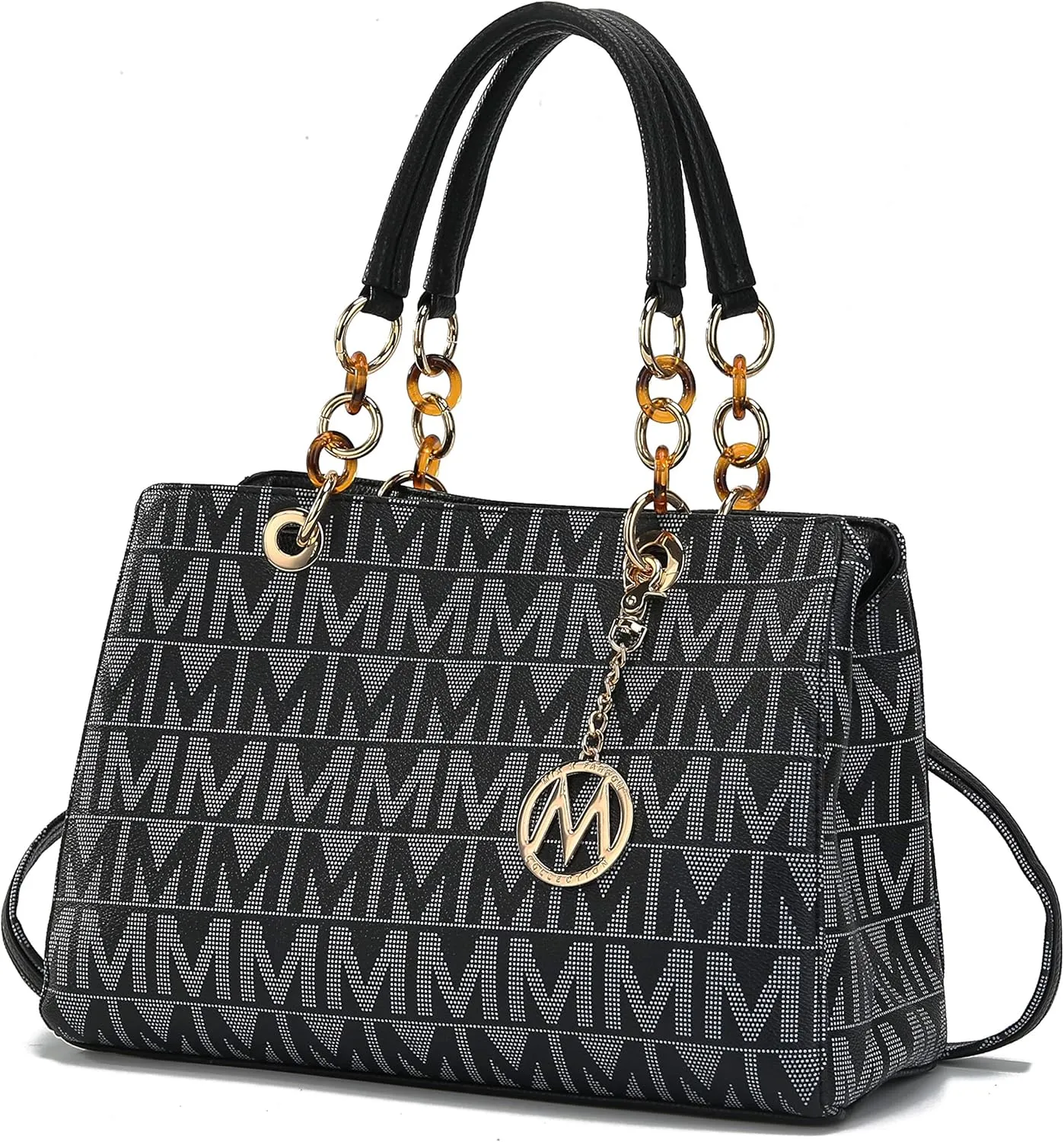 MKF Crossbody Satchel Tote Handbag for Women, Shoulder Bag Strap  PU Leather Pocketbook  Top Handle Woman Purse