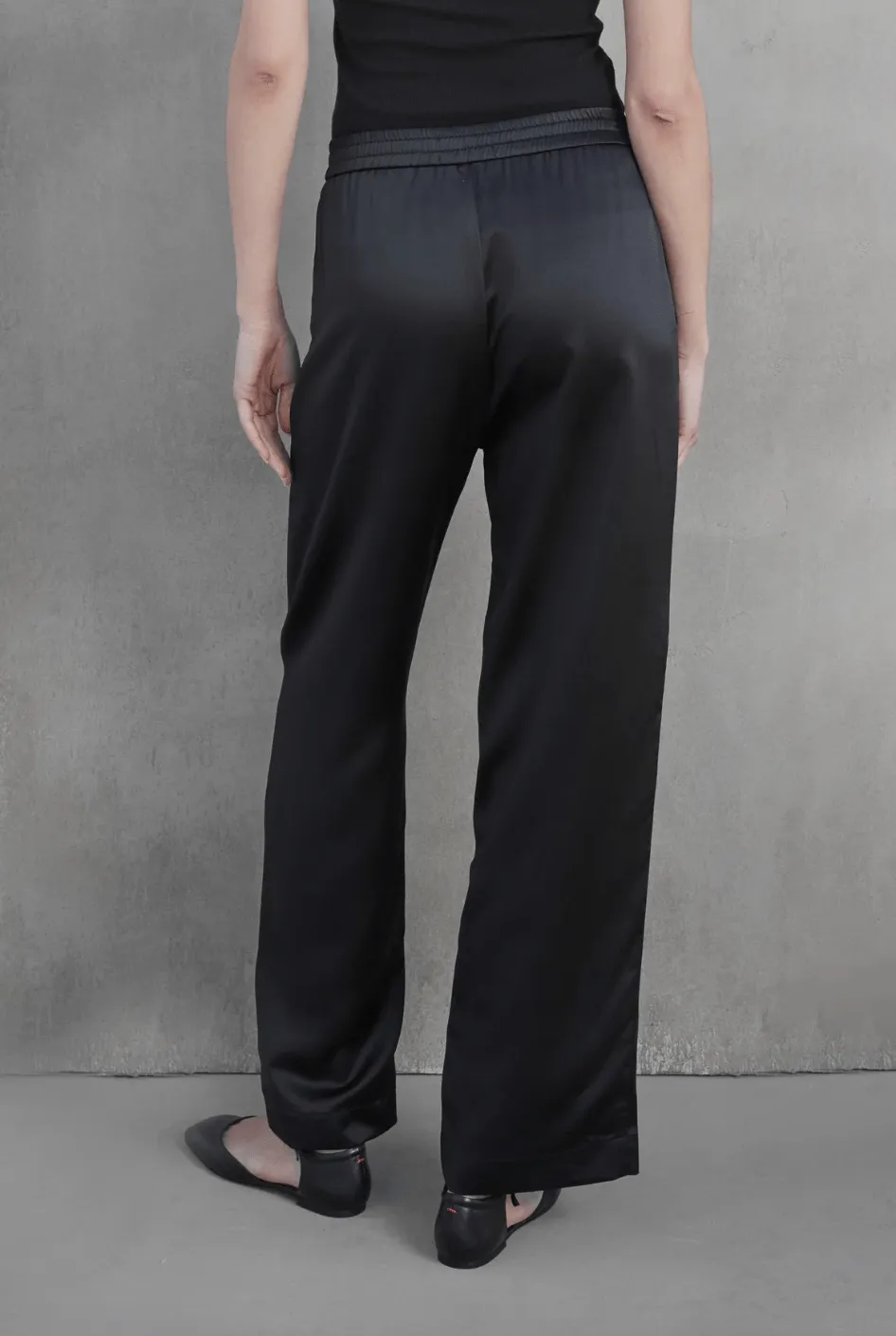 Modesto Silk Charmeuse Wide Leg Pant