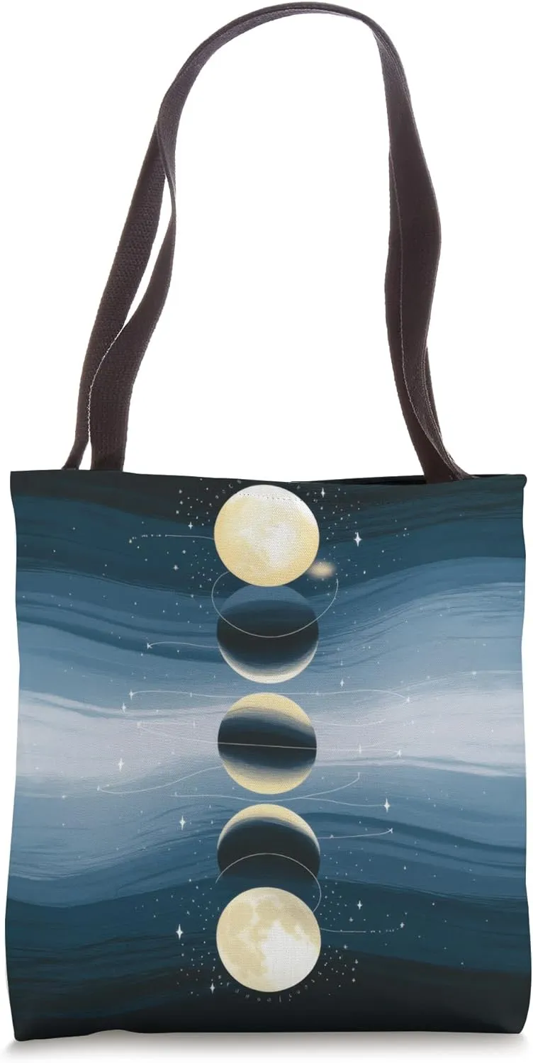 Moon Moons Crescent Circle Melancholy Clouds Tote Bag