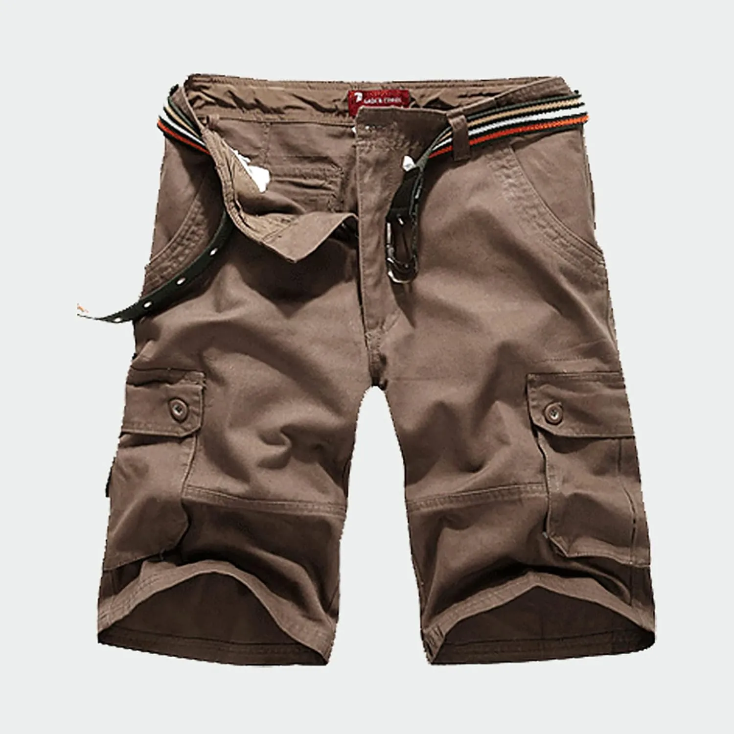 Muscularfit Men's Big and Tall Shorts Casual Fashion Outdoor Sports Cargo Shorts Loose Fit Multi Pockets Cotton Linen Shorts
