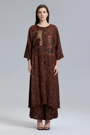 Natalina Patchwork Wide Leg Pants Suit