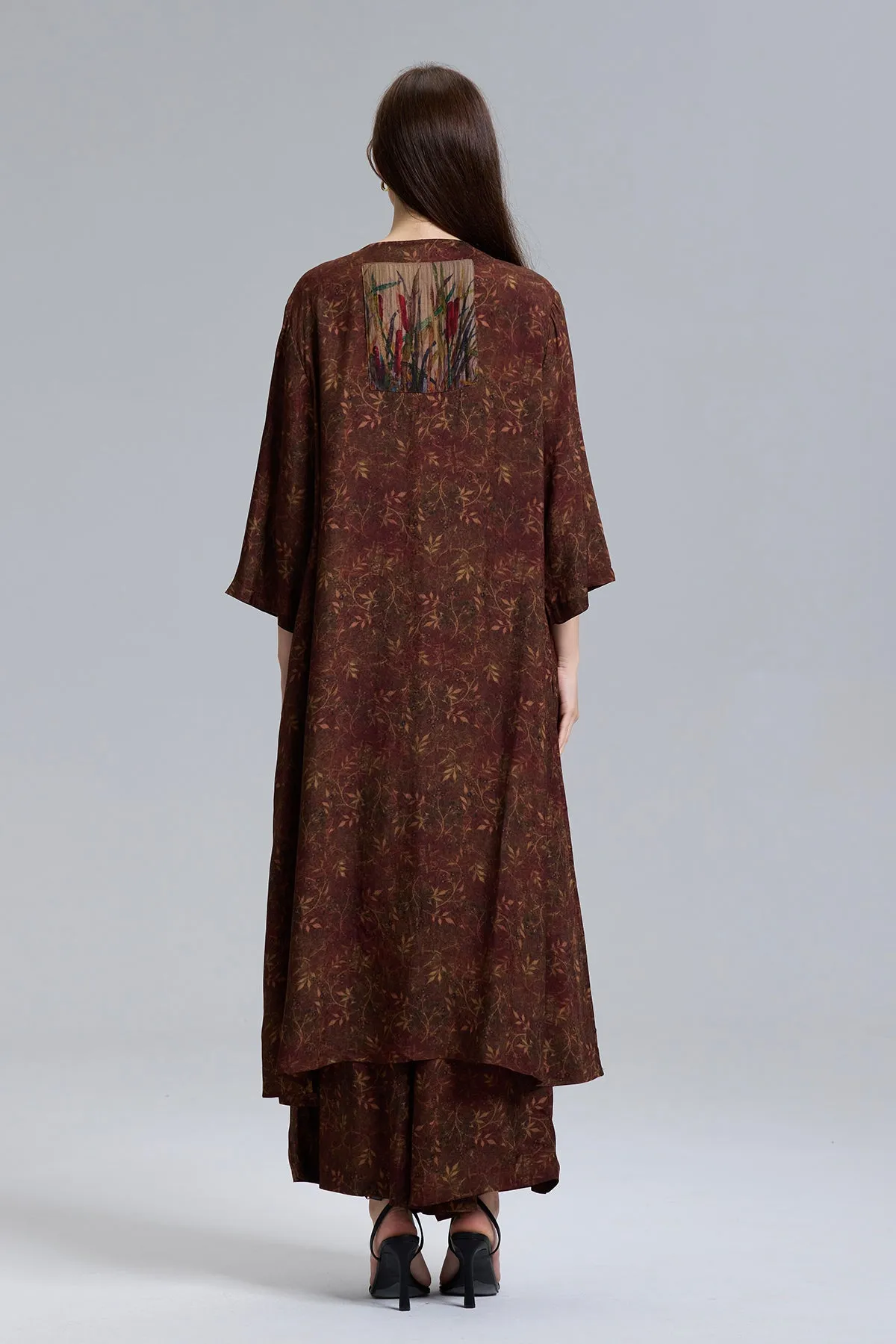 Natalina Patchwork Wide Leg Pants Suit