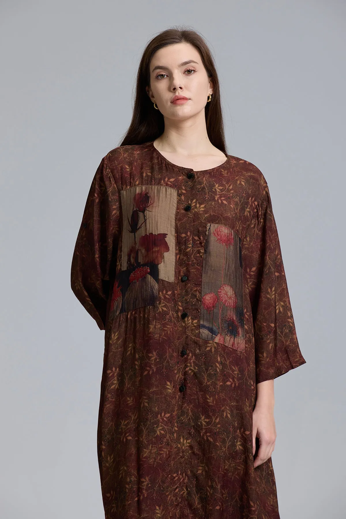 Natalina Patchwork Wide Leg Pants Suit