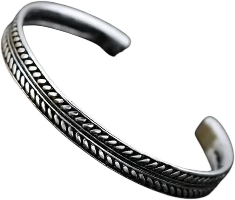 New 2026 Unisex Simple Twisted Woven Bracelet Bangles For Men's Fashion Retro Casual Party Jewelry Findings Gift Stainless Steel Trend Cuff Bangle Trendy Accessories Creative Women And Men