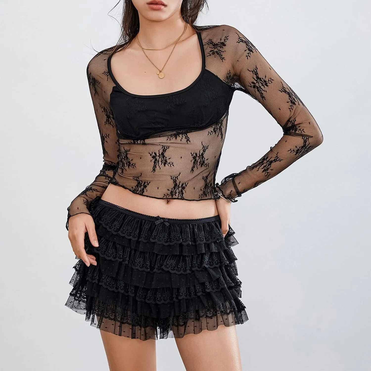 Nituyy Women Lolita Lace Ruffled Layered Bloomers Shorts Y2k Fairy Tiered Pumpkin Boxer Shorts Party Boy Shorts Pettipants
