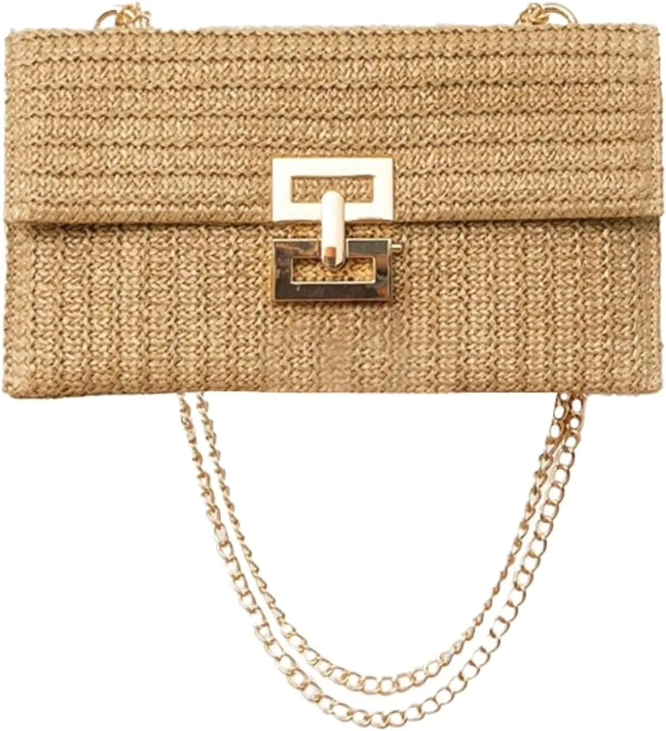 Obosoyo Summer Straw Clutch Purses for Women Boho Woven Beach Bag Envelope Wallet Flap Handbags Cell Phone Evening Purse