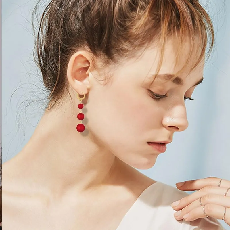 ONLYJUMP Pearl Dangle Drop Earrings for Women Long Pearl Earrings 14K Gold Plated Pearl Dangle Earrings Pearl Tassel Earring White Pearl Drop Dangle Earring Elegant Gold Pearl Jewelry