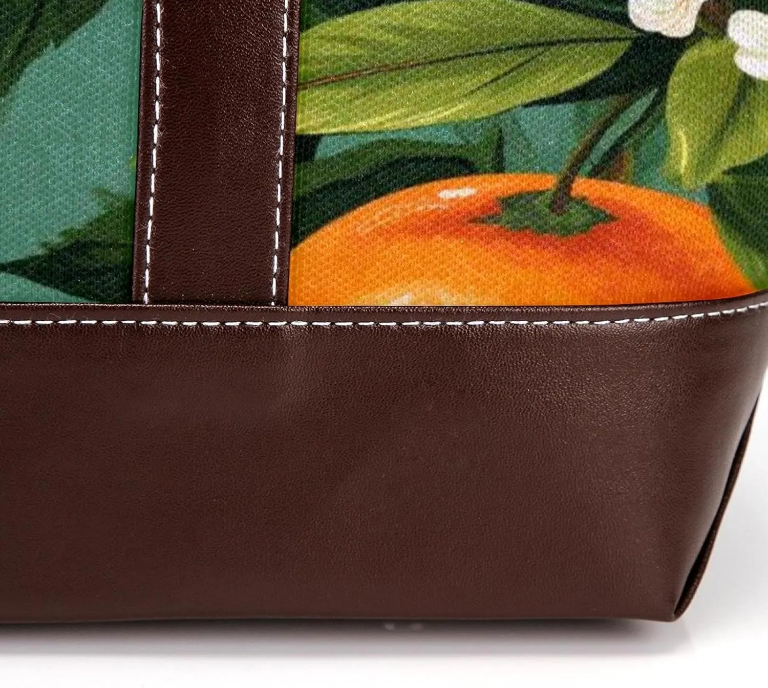 Oranges and Flowers-1827 Shoulder Purses for Women Large Soft Washed Leather Purses and Durable Handbags