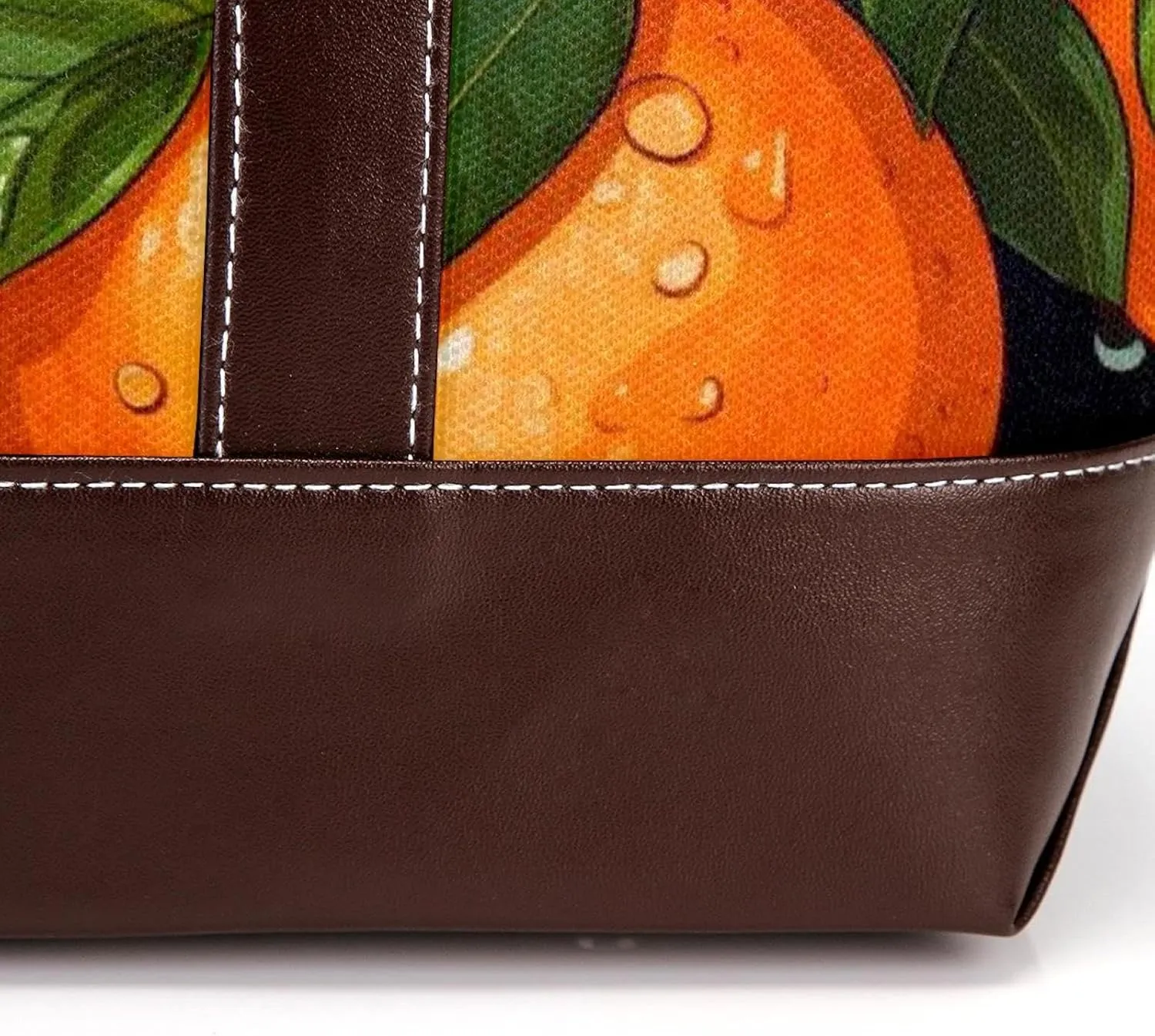 Oranges and Flowers-1827 Shoulder Purses for Women Large Soft Washed Leather Purses and Durable Handbags