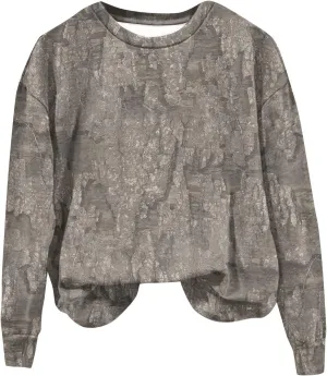 Oversized Camo Sweatshirt For Women Graphic Crewneck Pullover Leaf Print Long Sleeve Tops Fall Clothes 2024