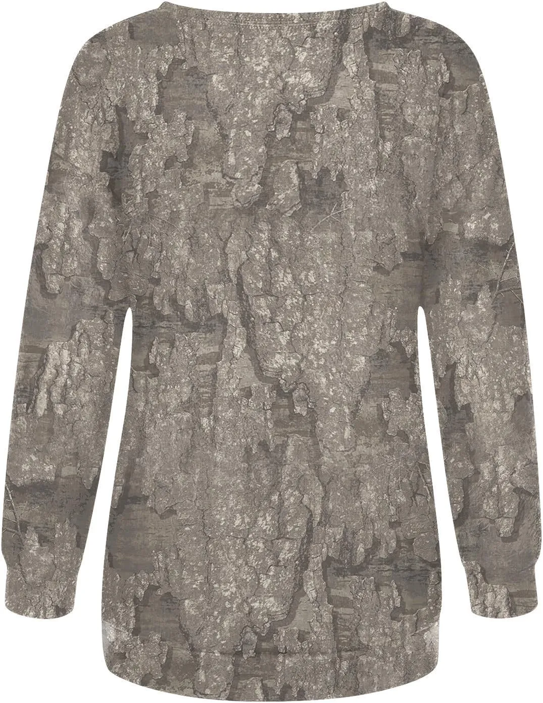 Oversized Camo Sweatshirt For Women Graphic Crewneck Pullover Leaf Print Long Sleeve Tops Fall Clothes 2024