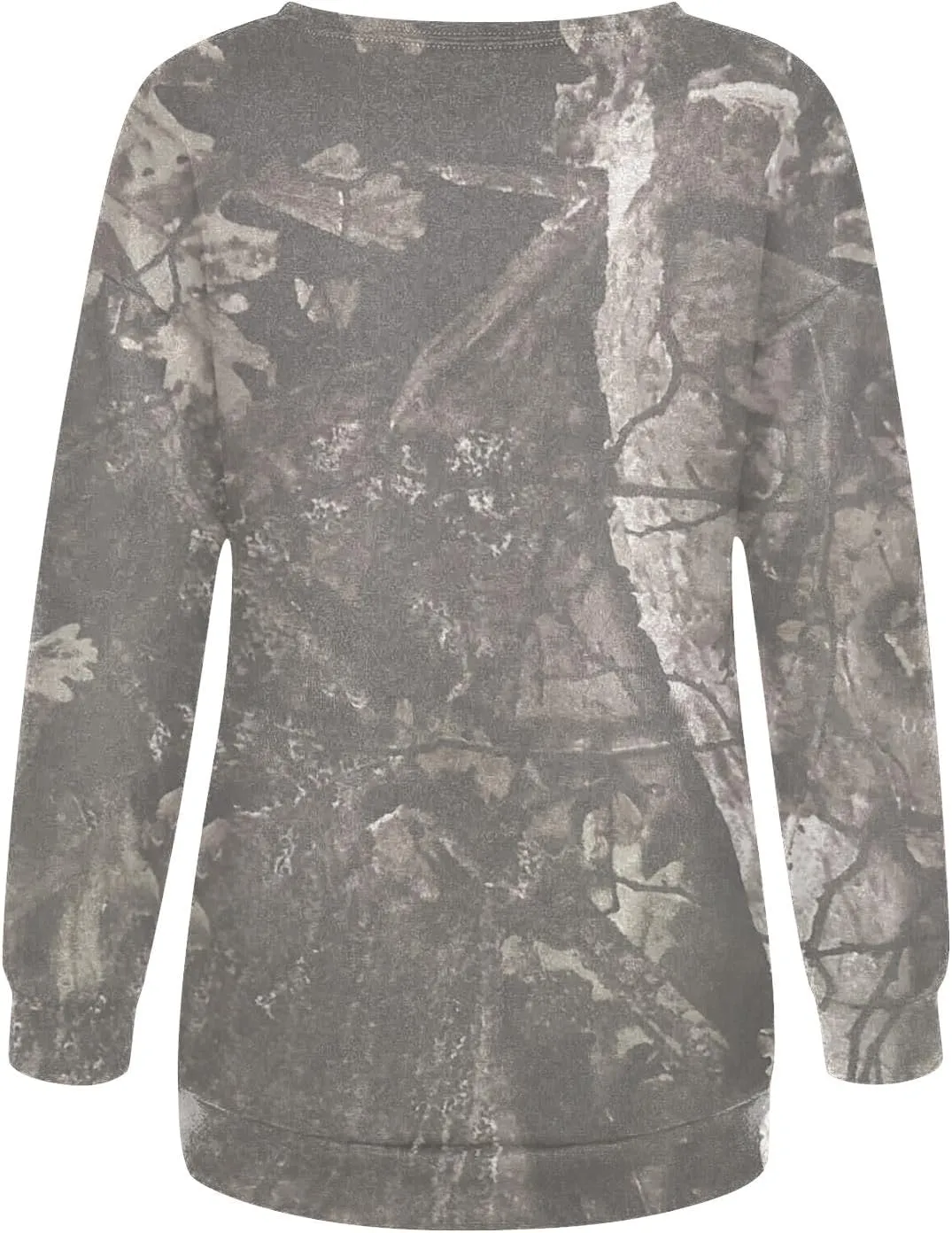 Oversized Camo Sweatshirt For Women Graphic Crewneck Pullover Leaf Print Long Sleeve Tops Fall Clothes 2024